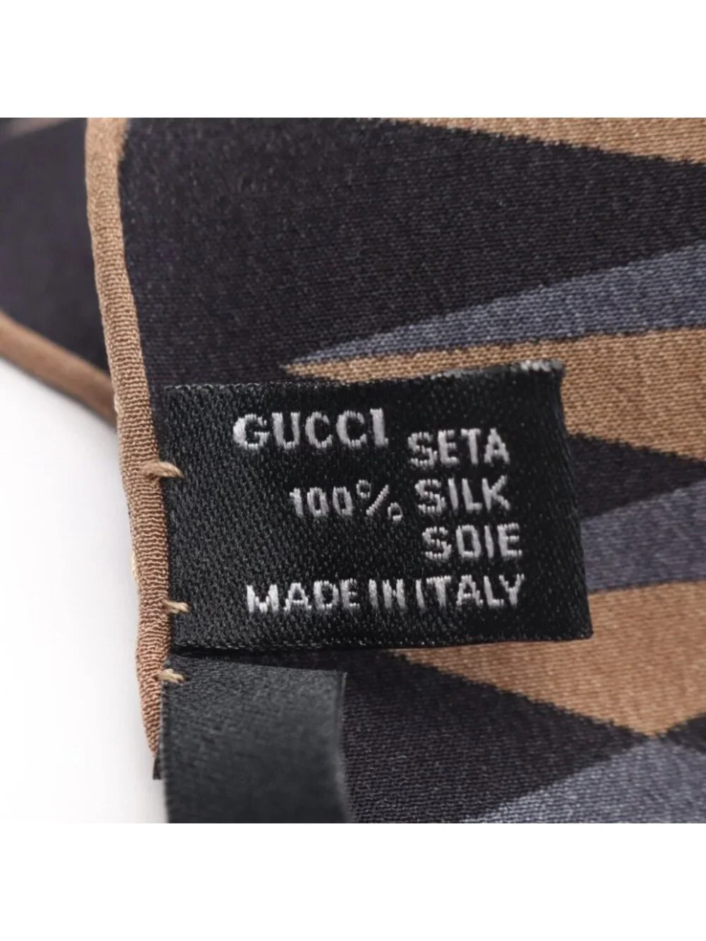 Gucci Scarf All Over Print Black Silk